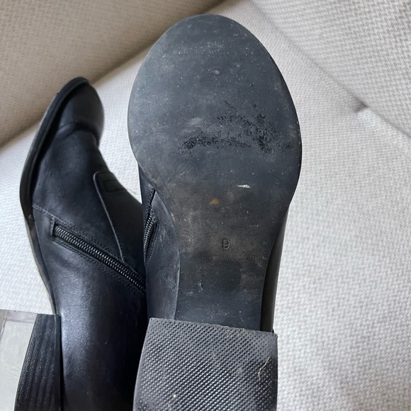 Jeffrey Campbell Black Genuine Leather Ankle Boot with Clear Heel - Picture 8 of 11